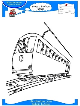 Çocuklar İçin Tramway Boyama Sayfaları 
